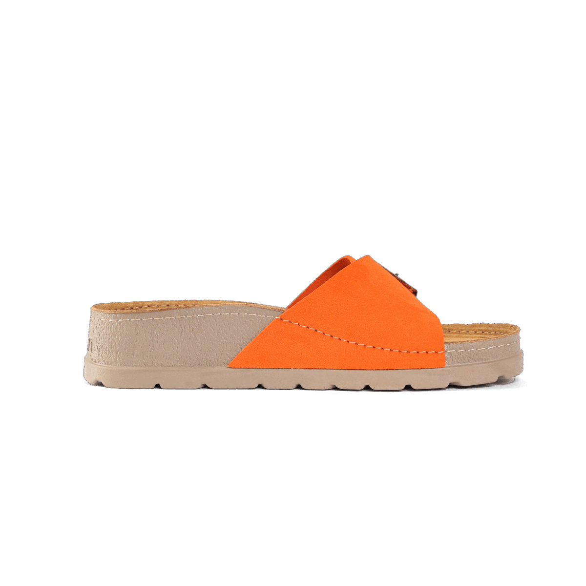 NALLAN Lura Orange women's buckle slides – view 7