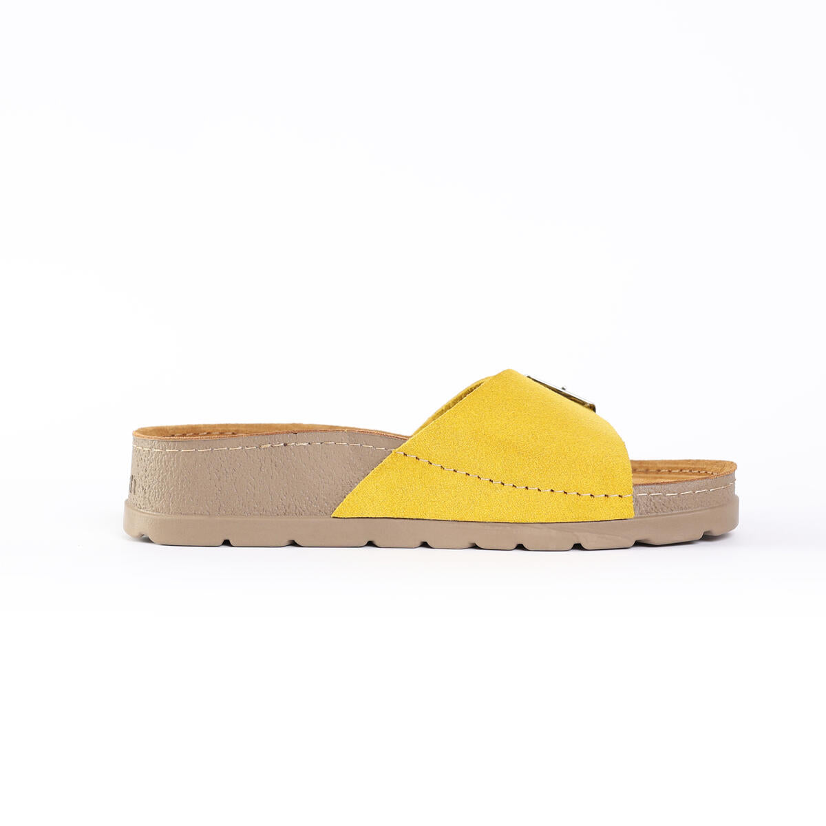 NALLAN Lura Dark Yellow women's buckle slides – view 7