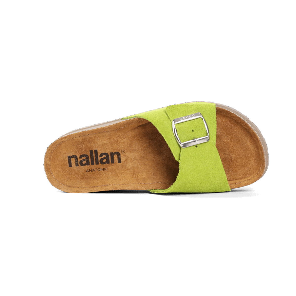 NALLAN Lura Lime women's buckle slides – view 4