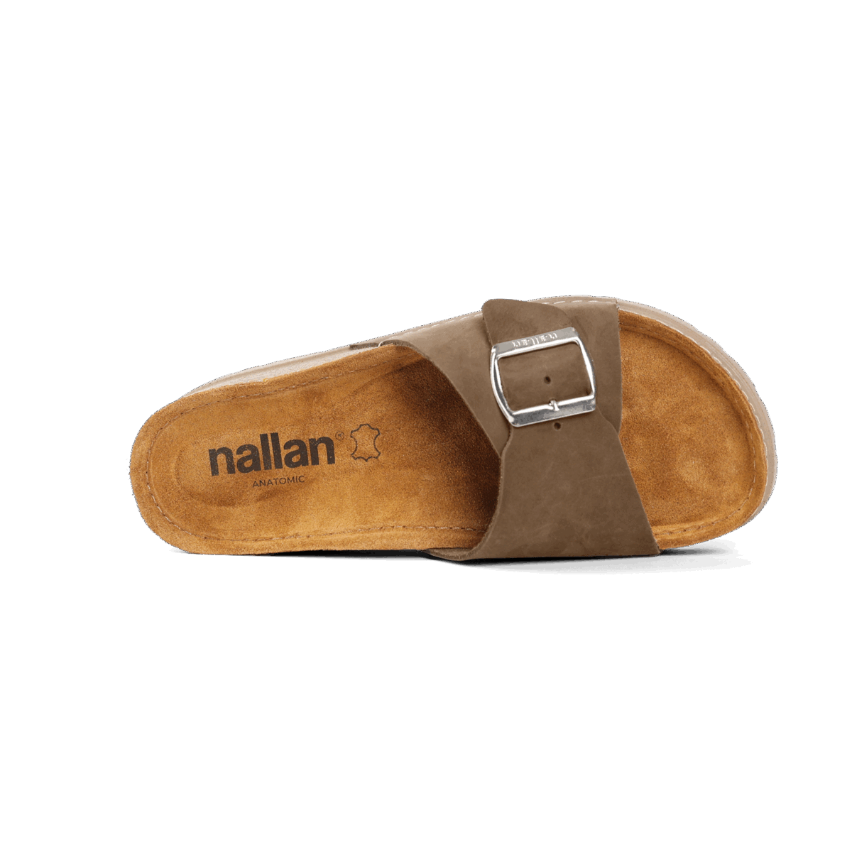 NALLAN Lura Olive women's buckle slides – view 4