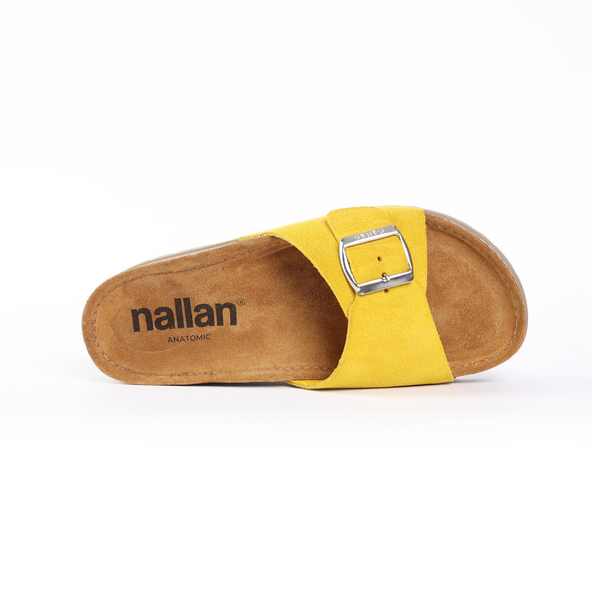 NALLAN Lura Dark Yellow women's buckle slides – view 4