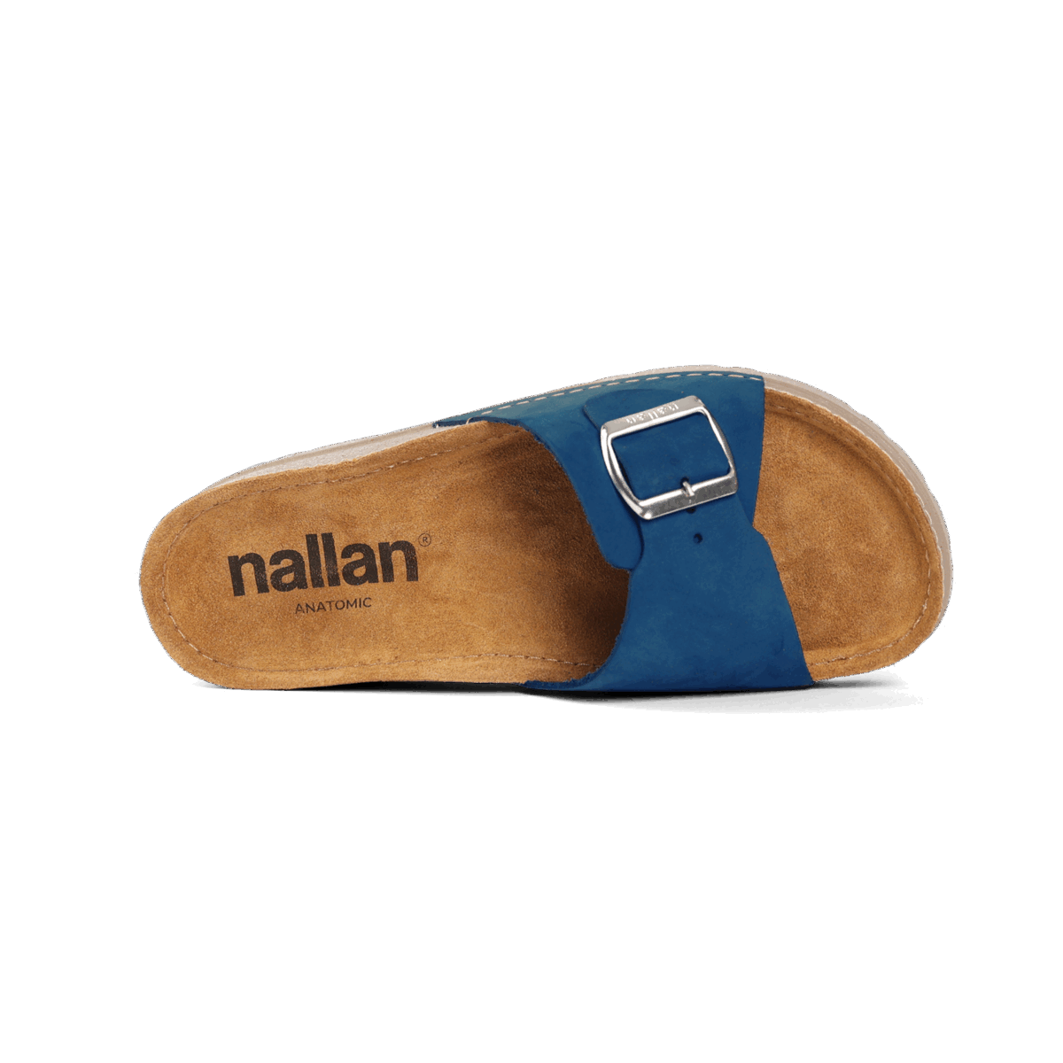 NALLAN Lura Navy women's buckle slides – view 4