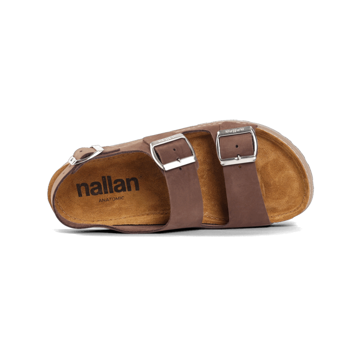 NALLAN Gaia Brown women's leather sandals – view 4