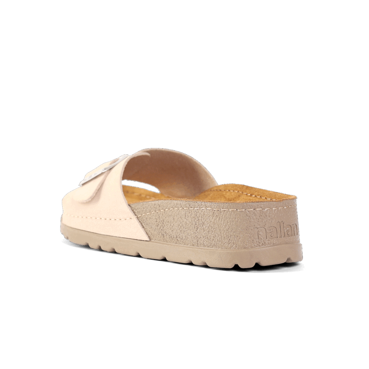 NALLAN Lura Beige women's buckle slides – view 5