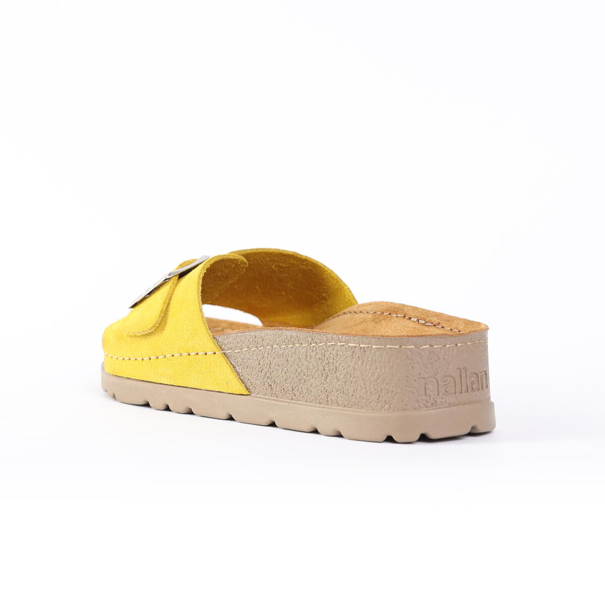 NALLAN Lura Dark Yellow women's buckle slides – view 5
