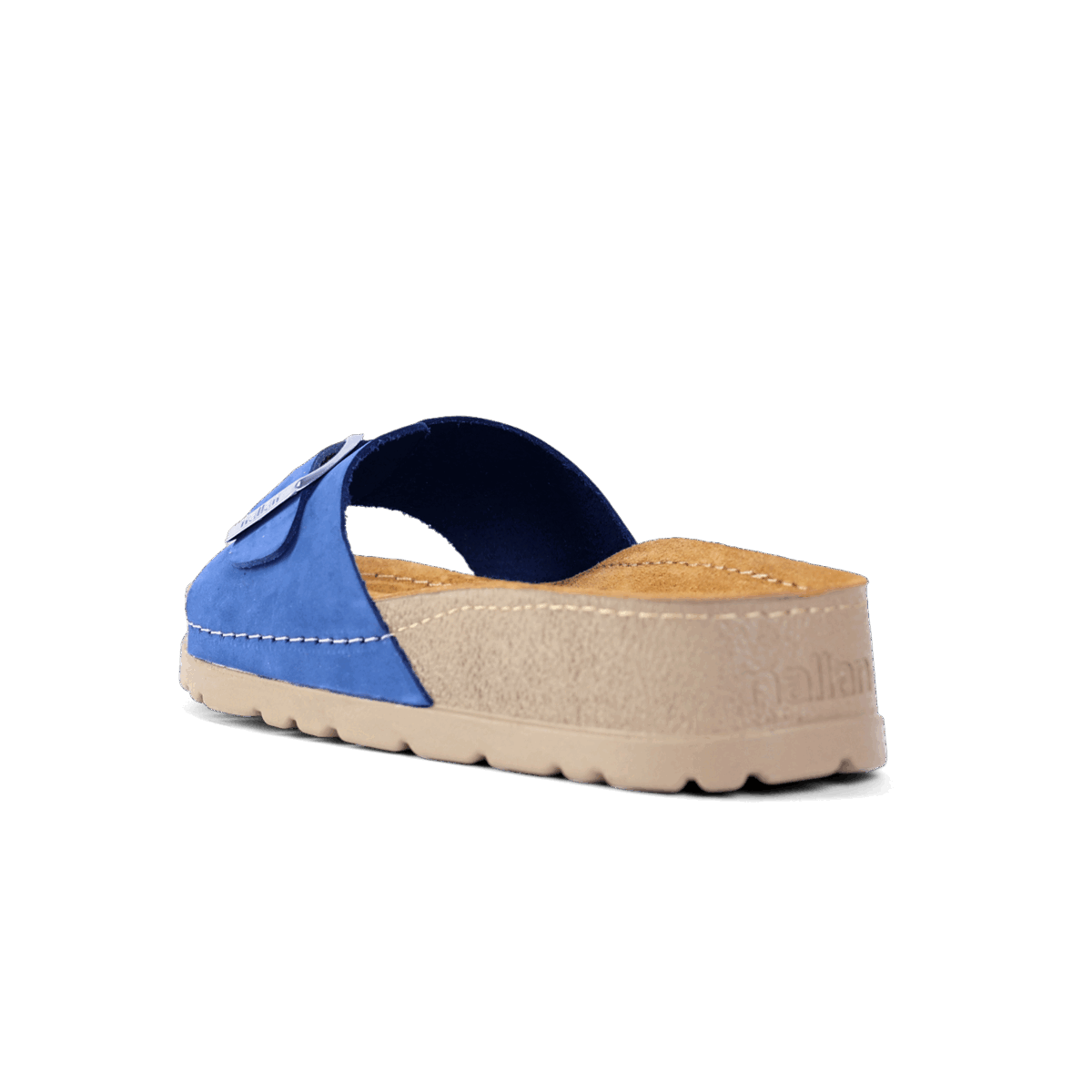 NALLAN Lura Light Navy women's buckle slides – view 5