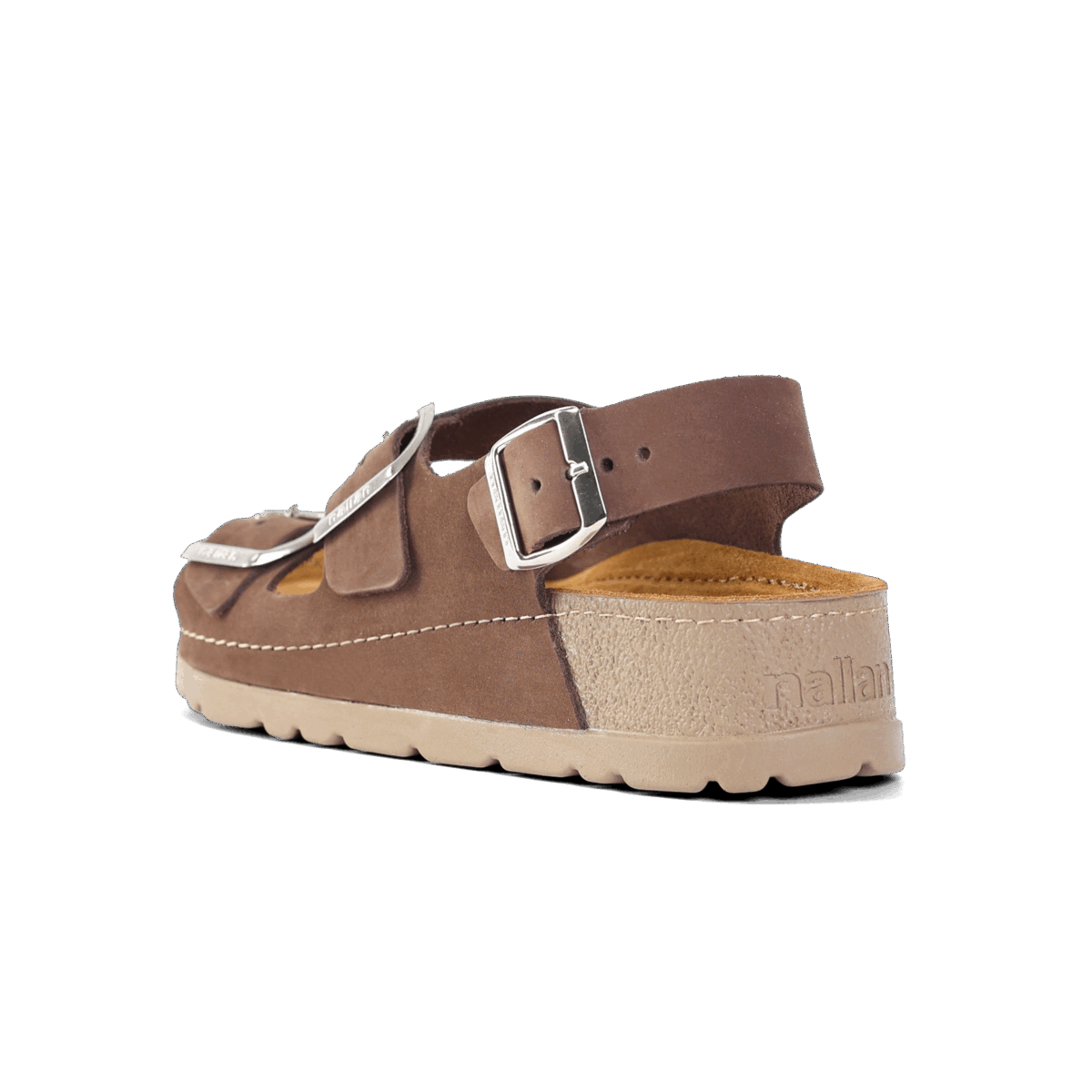 NALLAN Gaia Brown women's leather sandals – view 5