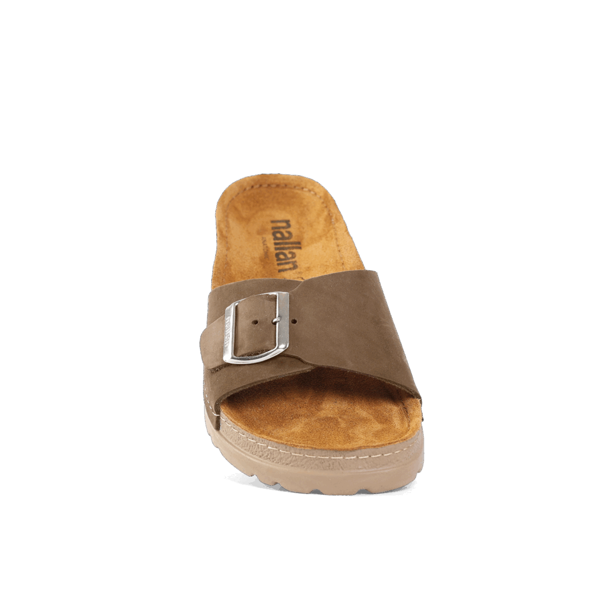 NALLAN Lura Olive women's buckle slides – view 8