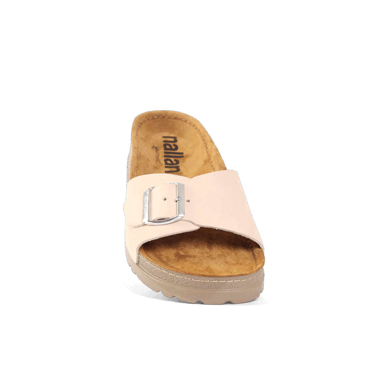 NALLAN Lura Beige women's buckle slides – view 8