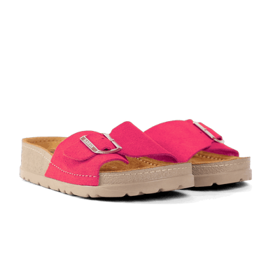 NALLAN Lura Dark Pink women's buckle slides