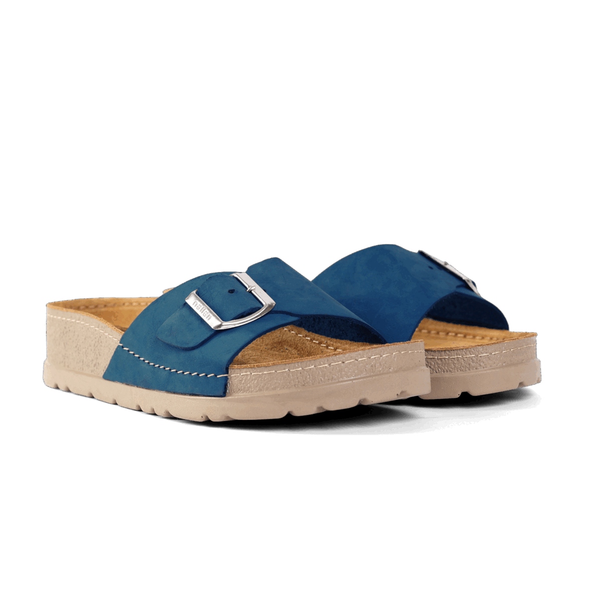 NALLAN Lura Navy women's buckle slides