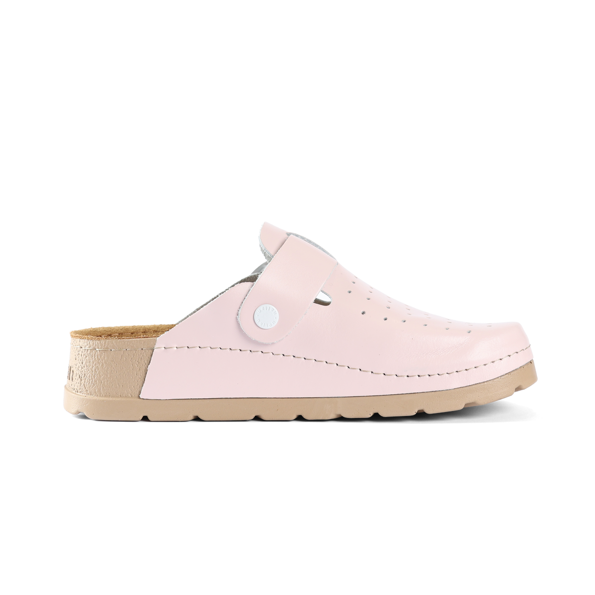 NALLAN Priam Light Pink leather work clogs – view 6