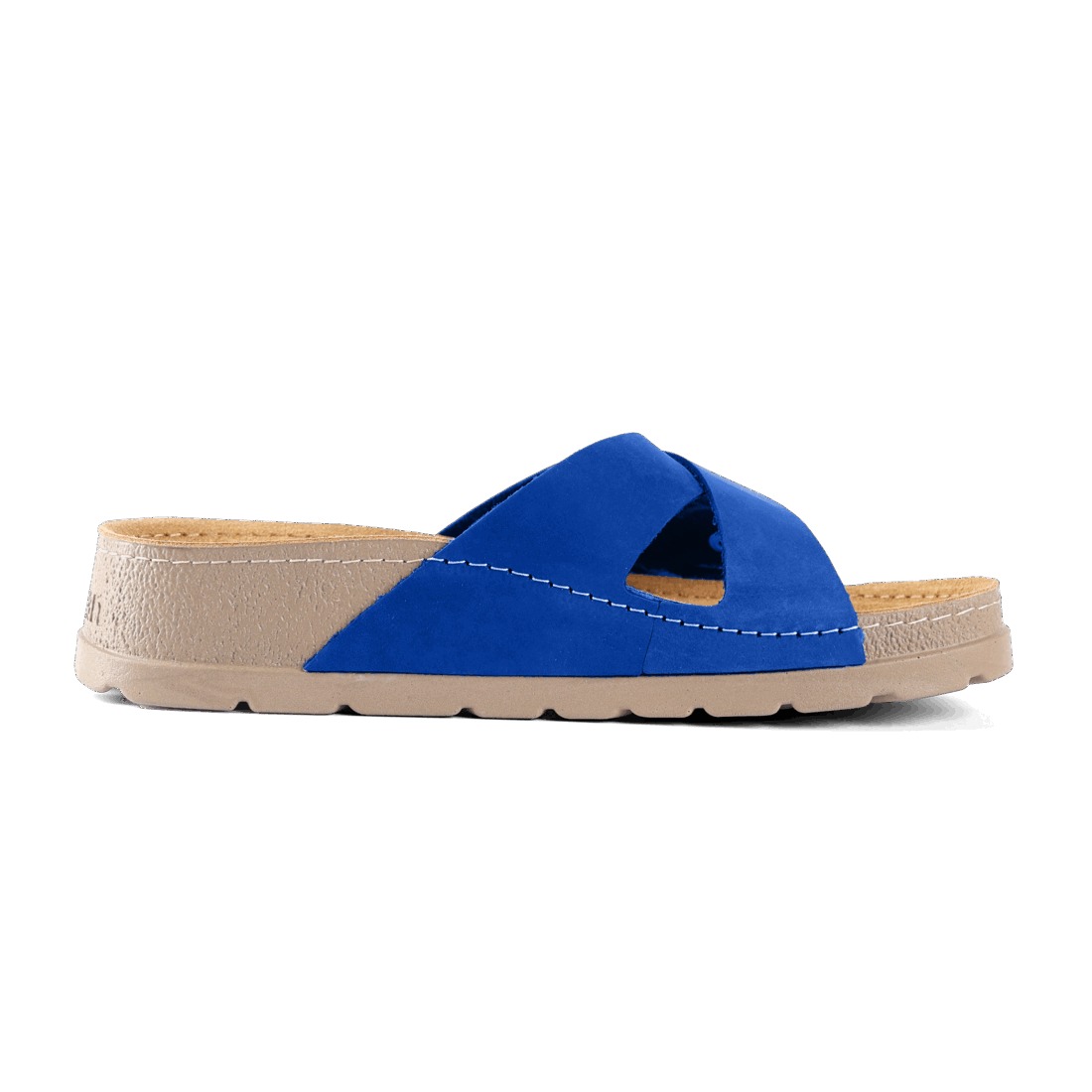 NALLAN Serena Blue women's leather slides – view 7