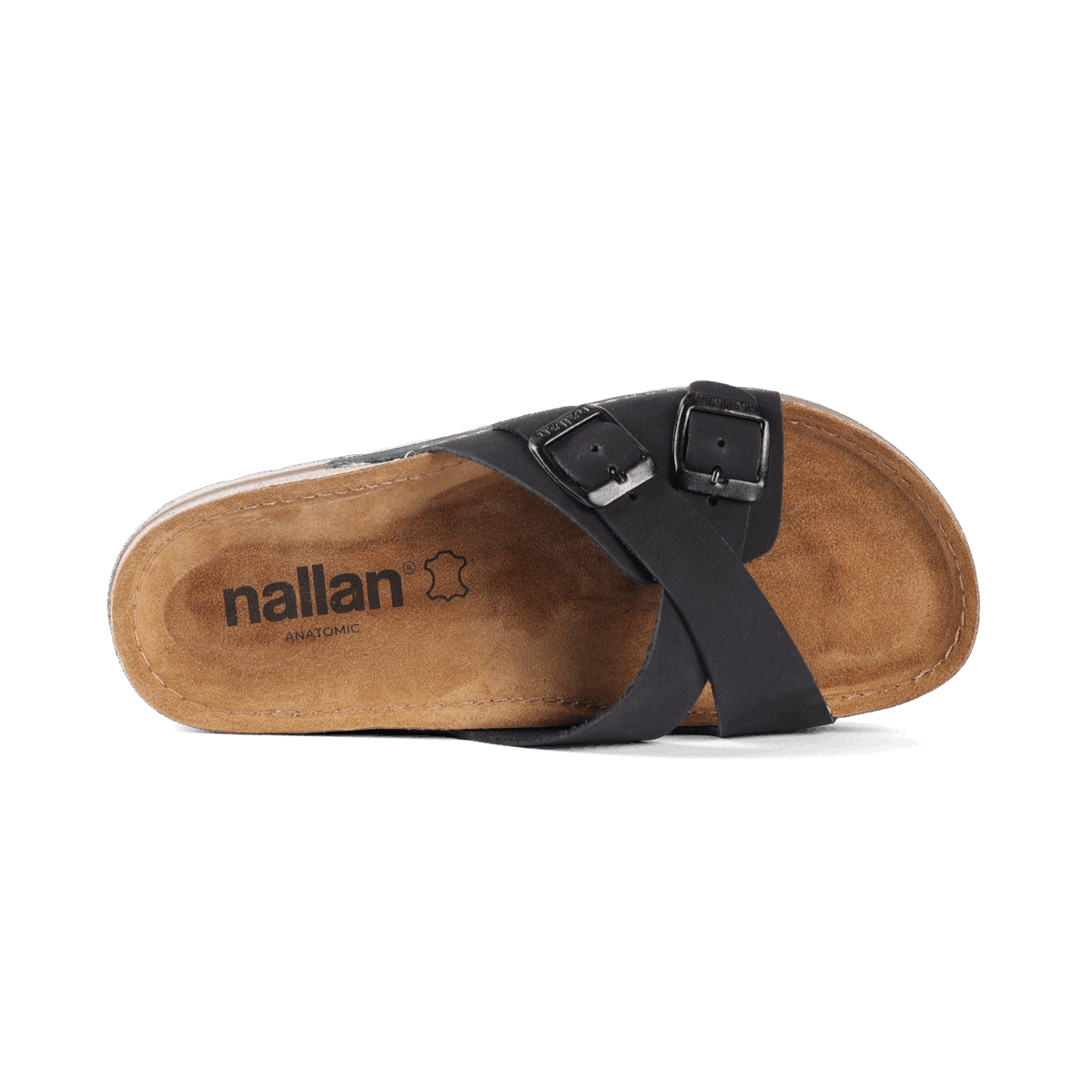 NALLAN Serena Black women's leather slides – view 4