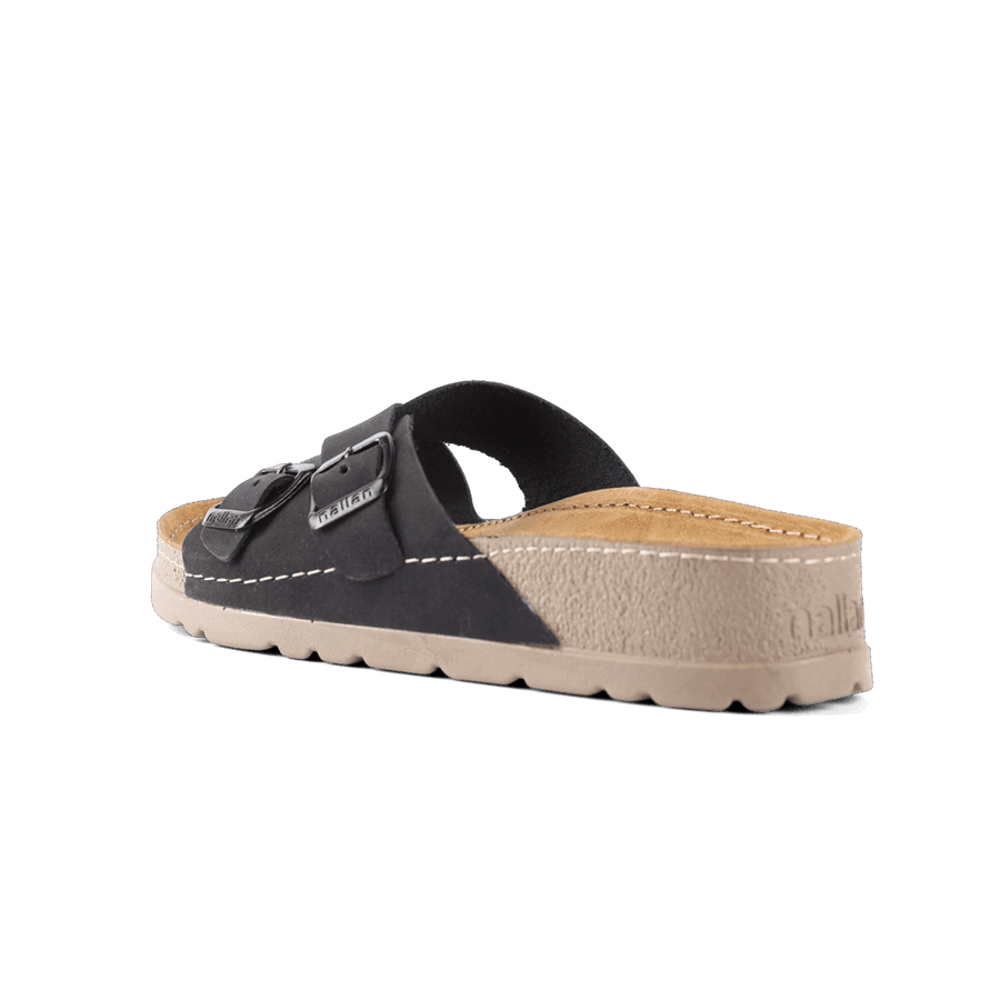 NALLAN Serena Black women's leather slides – view 5