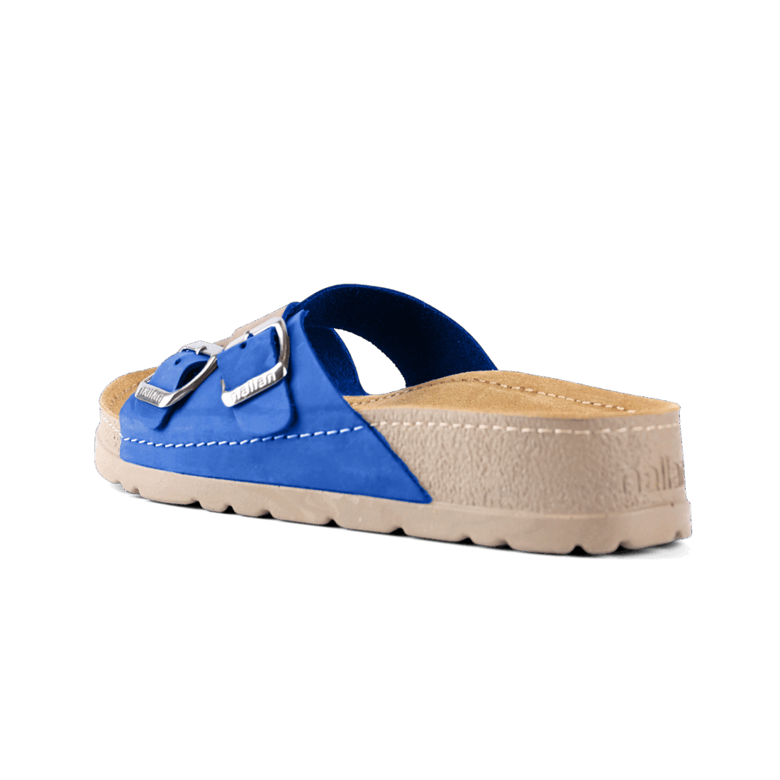 NALLAN Serena Blue women's leather slides – view 5