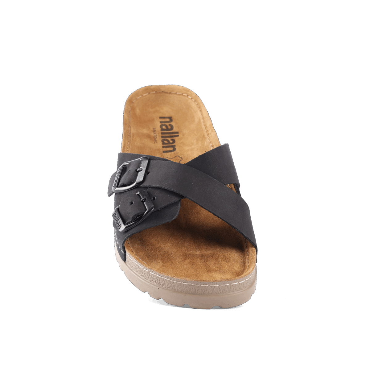 NALLAN Serena Black women's leather slides – view 8