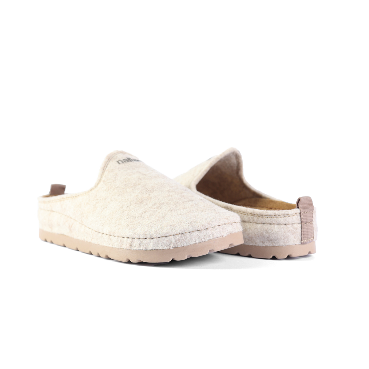 NALLAN Cleopatra Beige women's open-back slip-ons – view 2