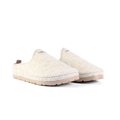 NALLAN Cleopatra Beige women's open-back slip-ons