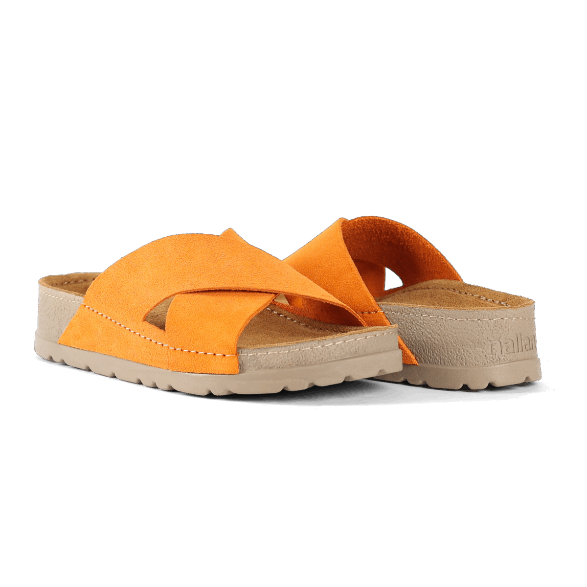 NALLAN Zoe Carrot women's leather slides – view 3