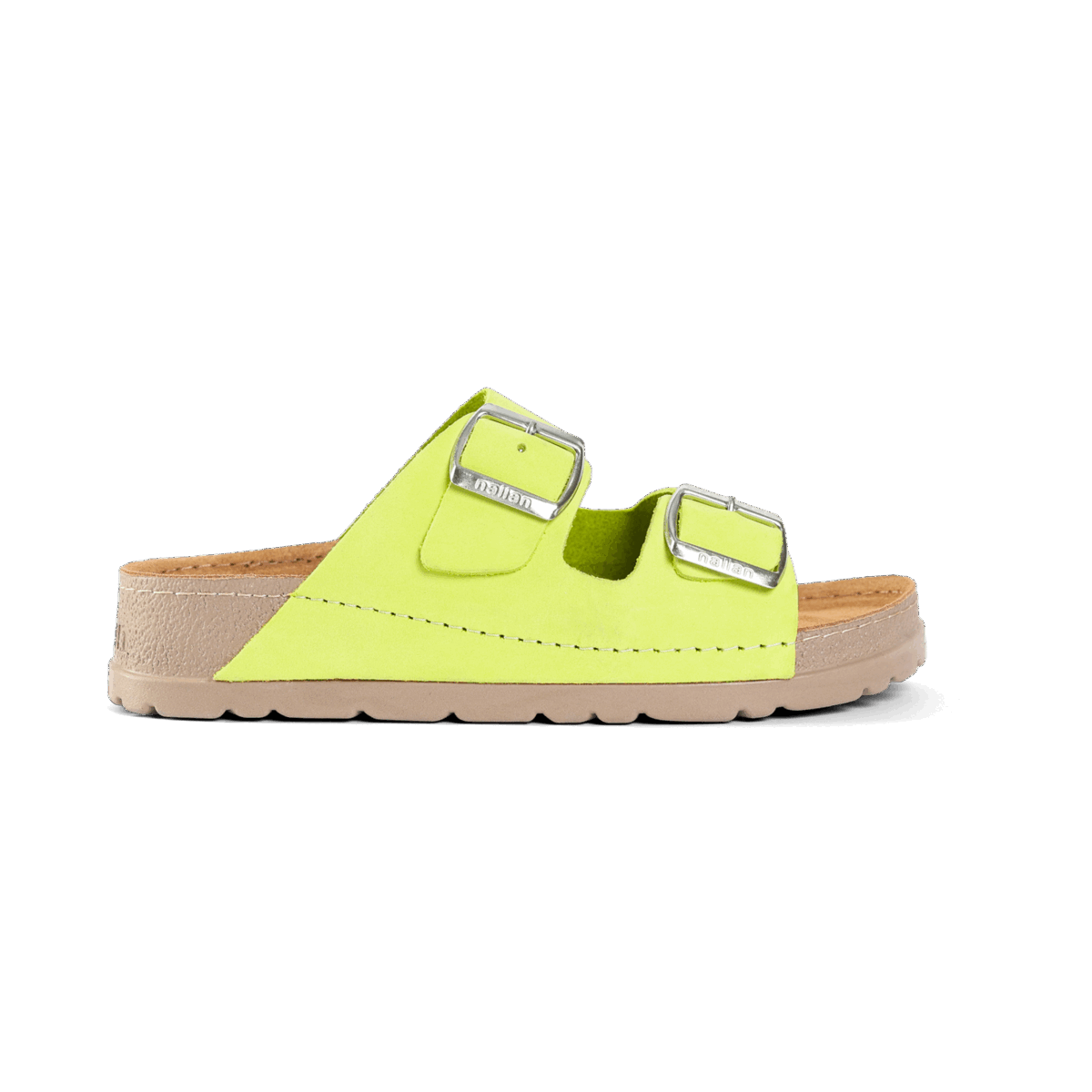 NALLAN Rubik Lime women's two-strap slides – view 6