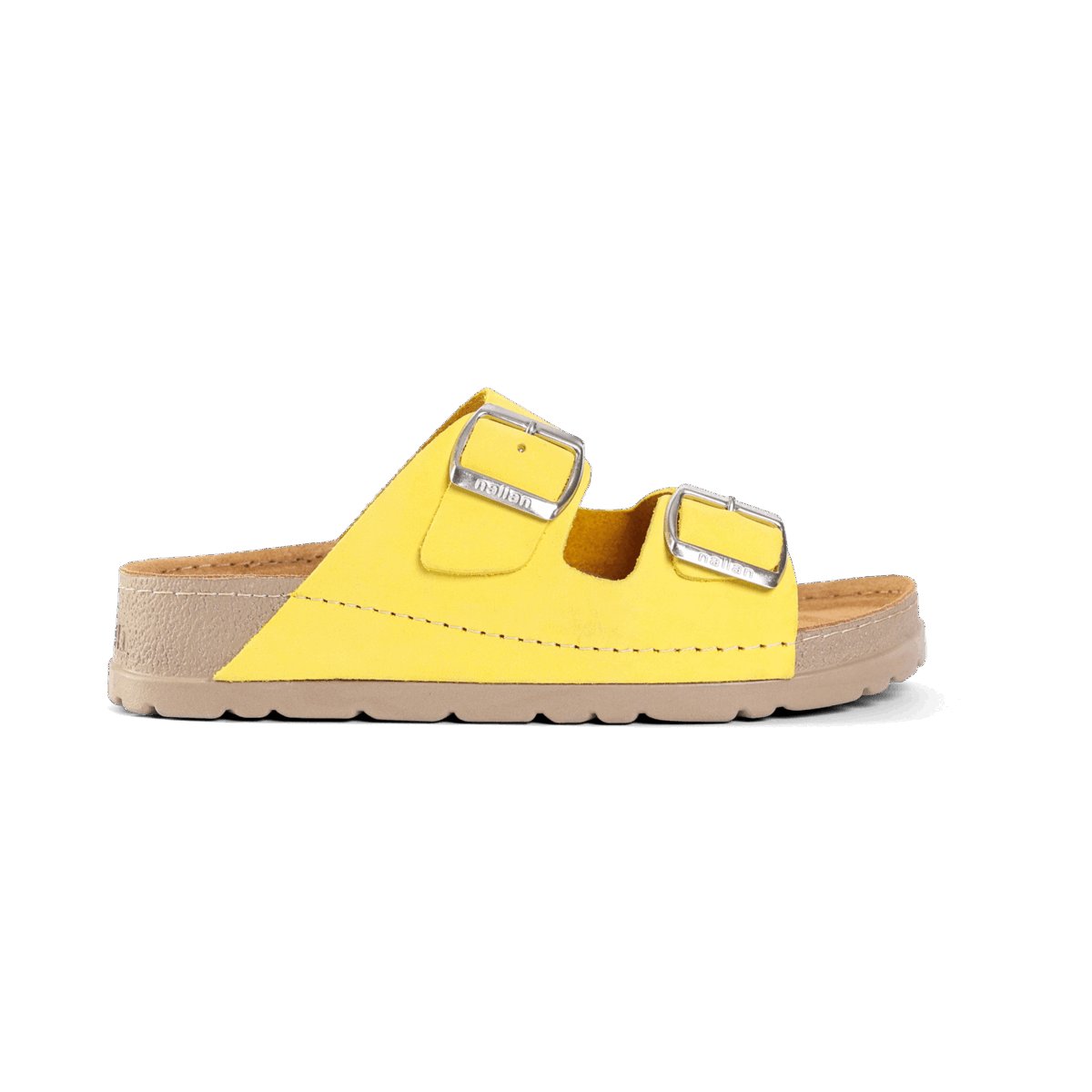 NALLAN Rubik Yellow women's two-strap slides – view 6