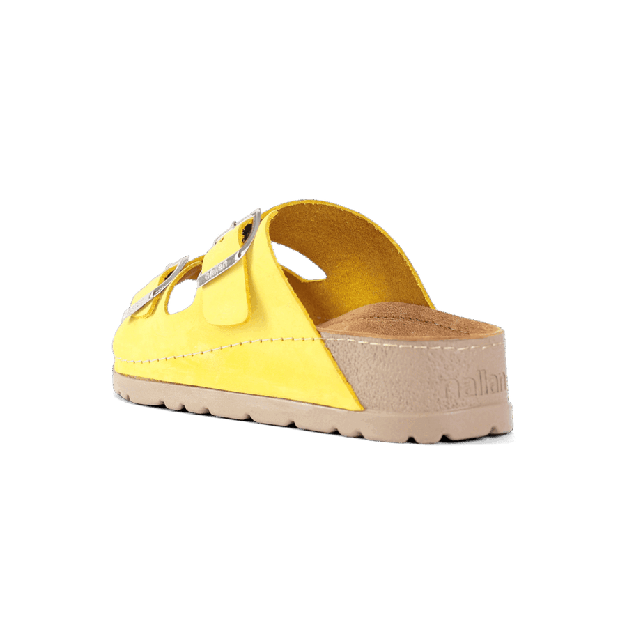NALLAN Rubik Yellow women's two-strap slides – view 5