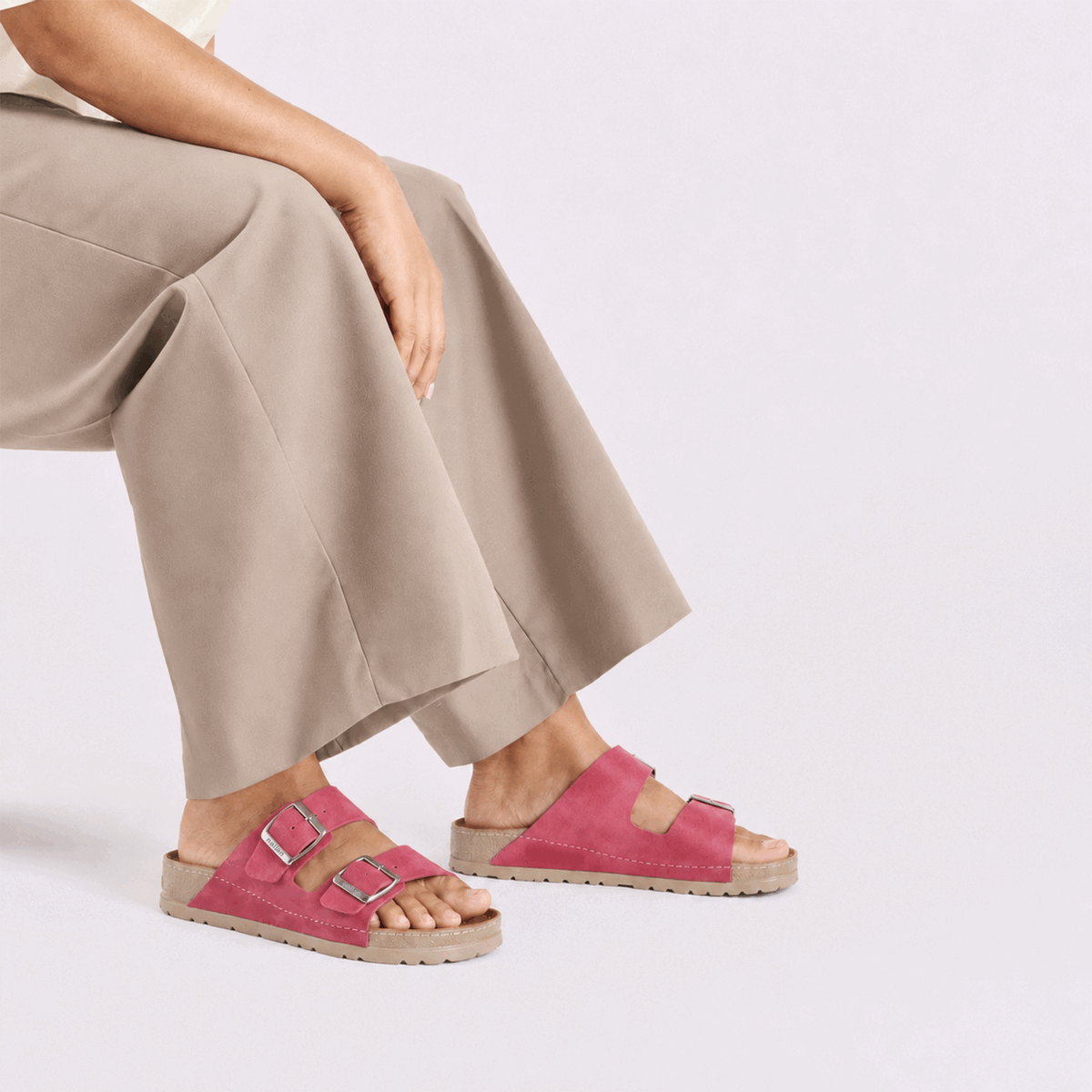 NALLAN Rubik Blus women's two-strap slides – view 2