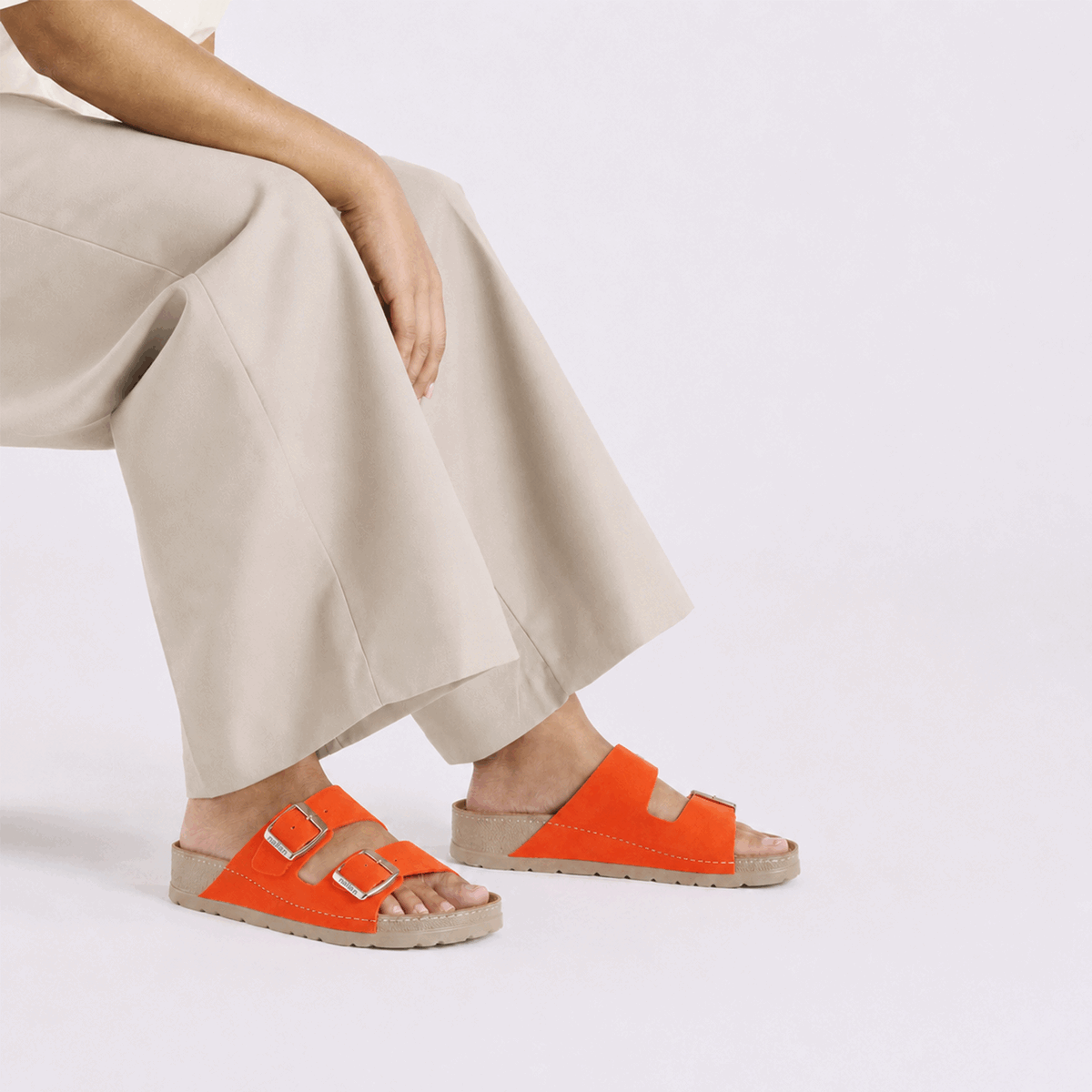 NALLAN Rubik Flame women's two-strap slides – view 2
