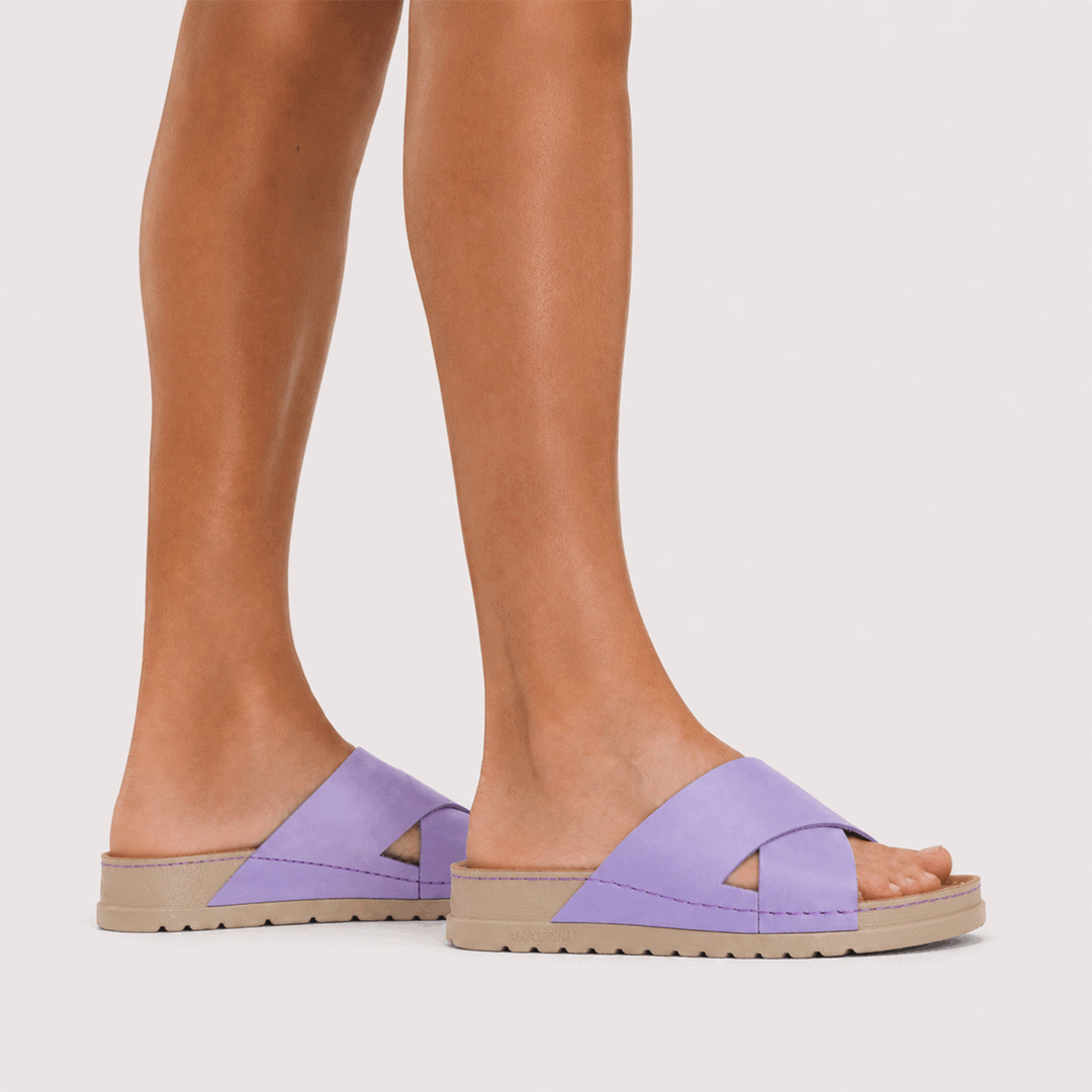 NALLAN Zoe Lila women's leather slides – view 2