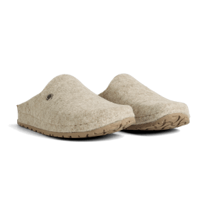 NALLAN Lana Beige felted wool slippers