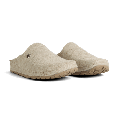 NALLAN Lana Beige felted wool slippers