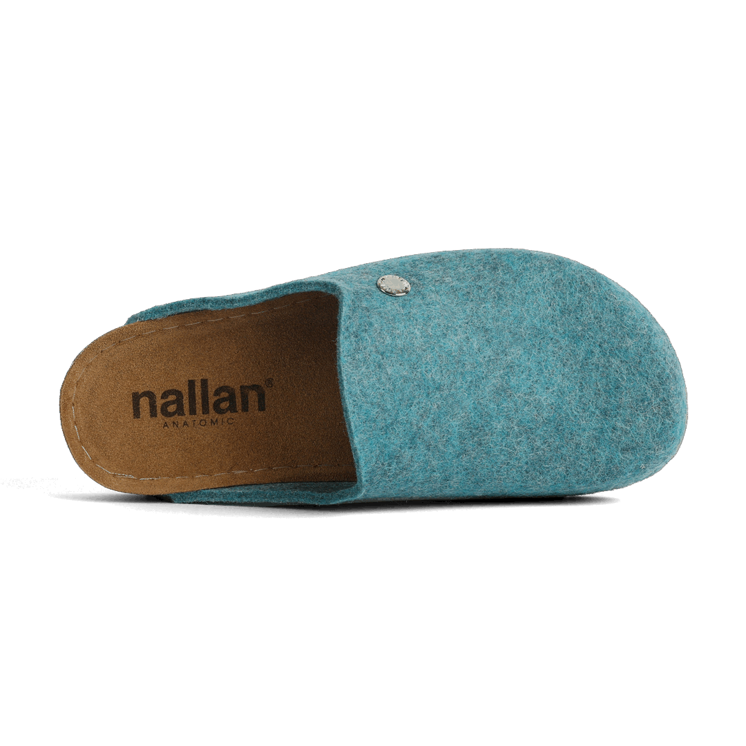 NALLAN Lana Blue felted wool slippers – view 3