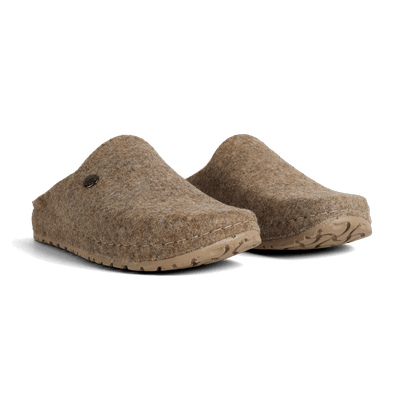 NALLAN Lana Brown felted wool slippers