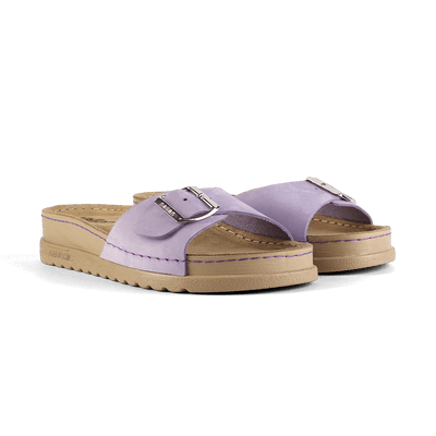 NALLAN Lura Lila women's buckle slides
