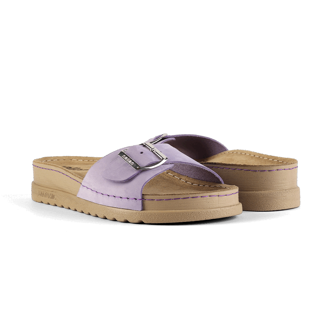 NALLAN Lura Lila women's buckle slides – view 3