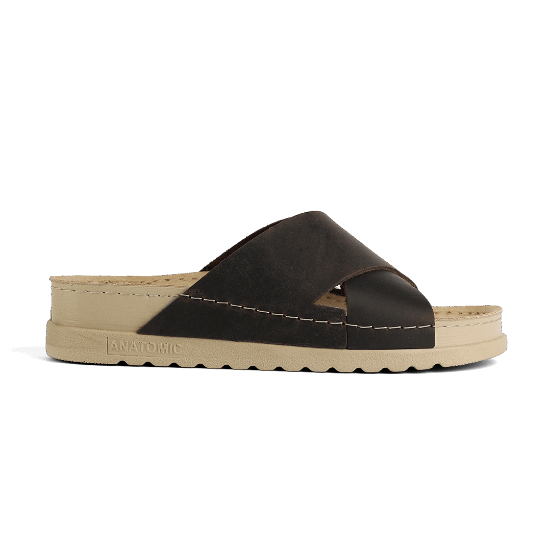 NALLAN Zoe Coffee women's leather slides – view 6