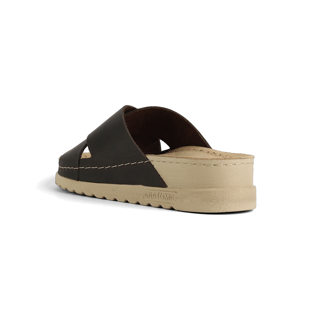 NALLAN Zoe Coffee women's leather slides – view 5