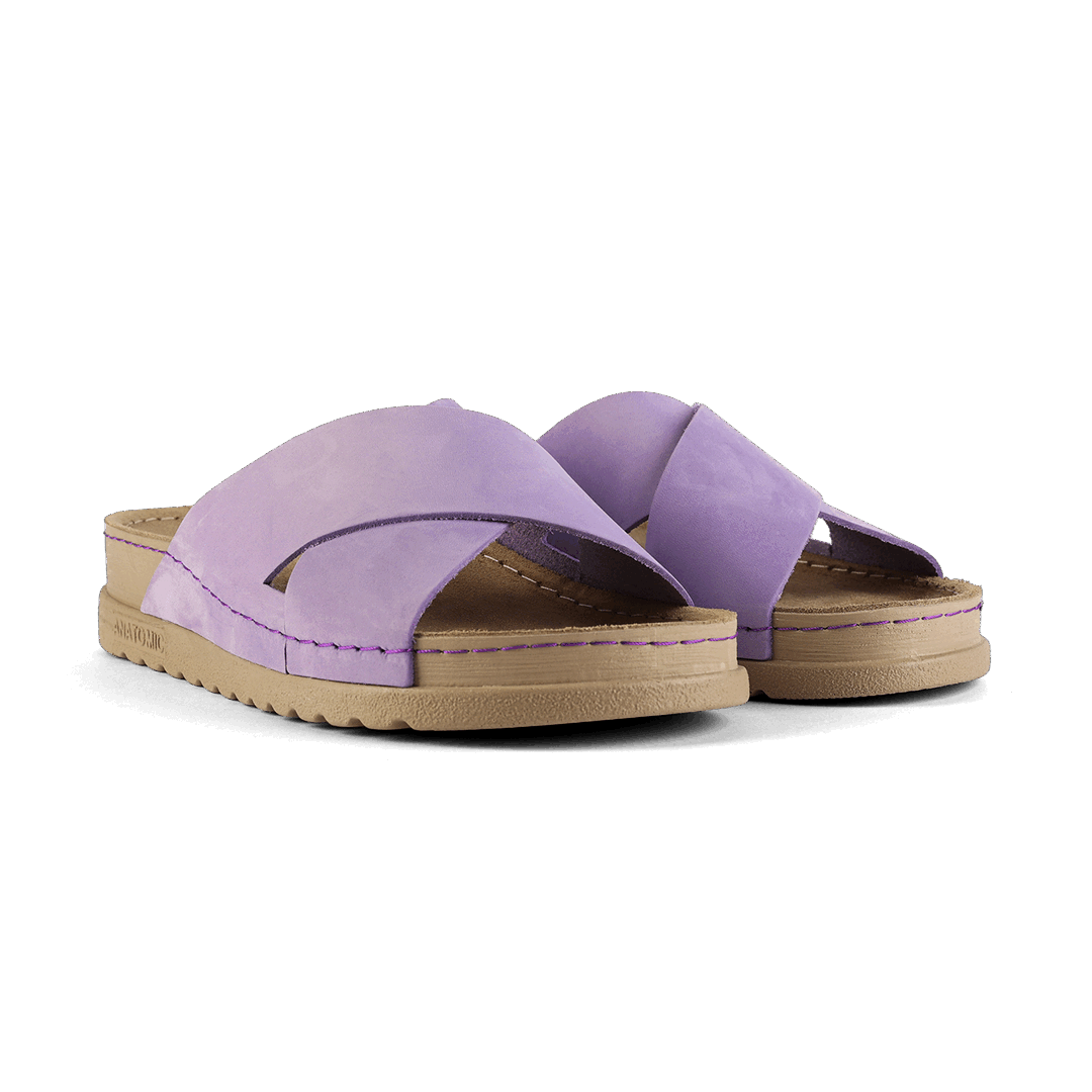 NALLAN Zoe Lila women's leather slides