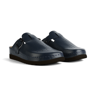 NALLAN Priam Dark Blue N352 leather work clogs