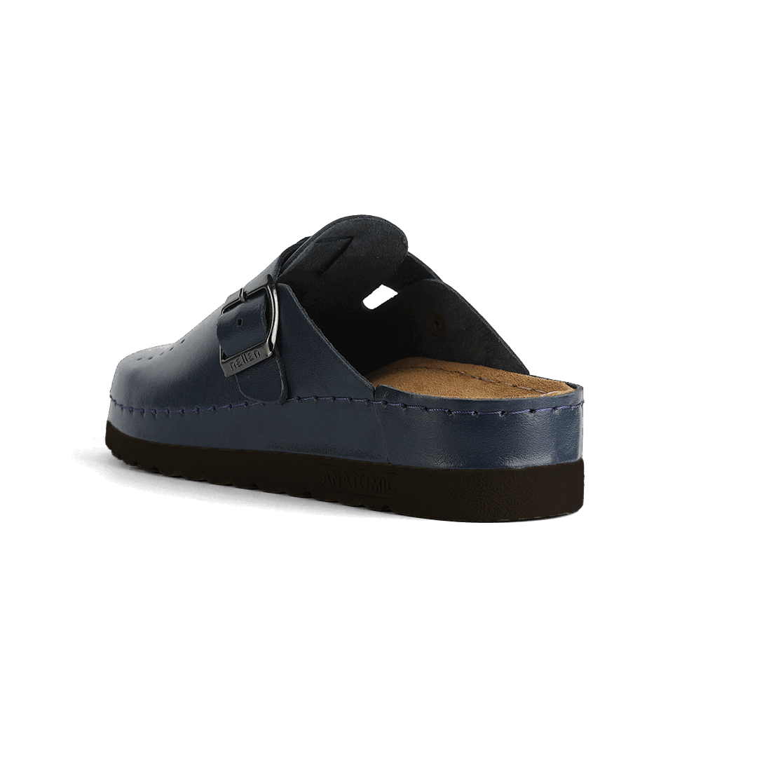 NALLAN Priam Dark Blue N352 leather work clogs – view 5