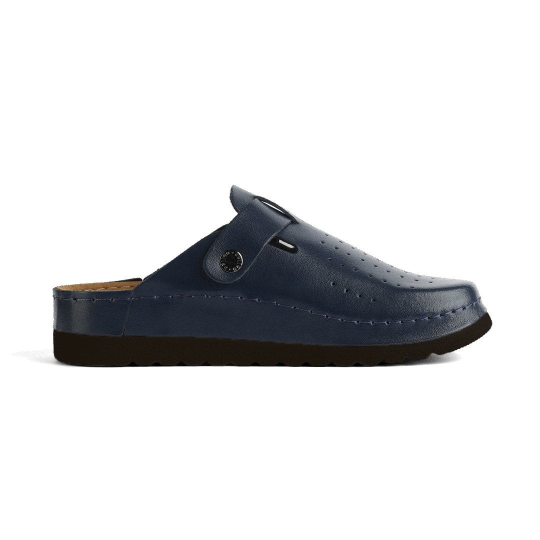 NALLAN Priam Dark Blue N352 leather work clogs – view 7