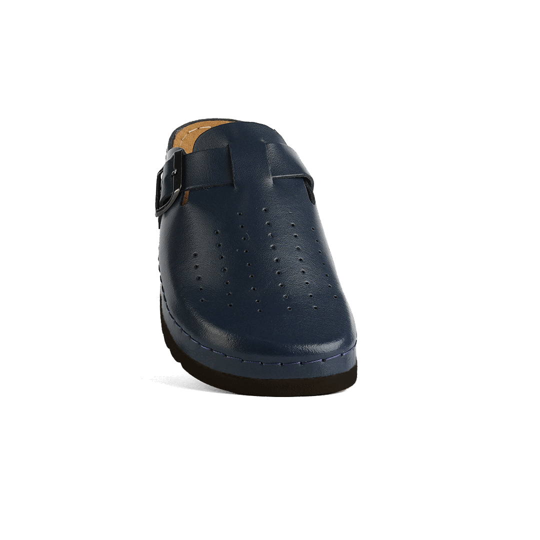 NALLAN Priam Dark Blue N352 leather work clogs – view 8
