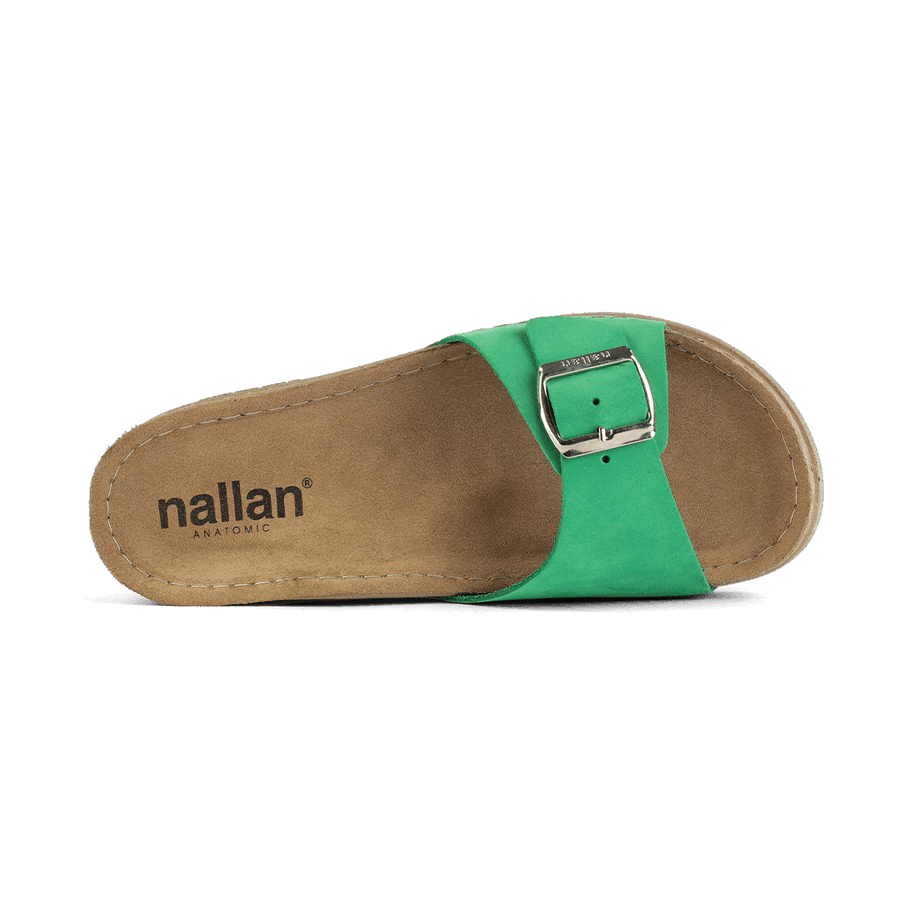 NALLAN Lura Green women's buckle slides – view 4