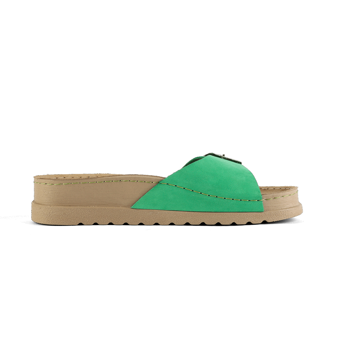 NALLAN Lura Green women's buckle slides – view 7
