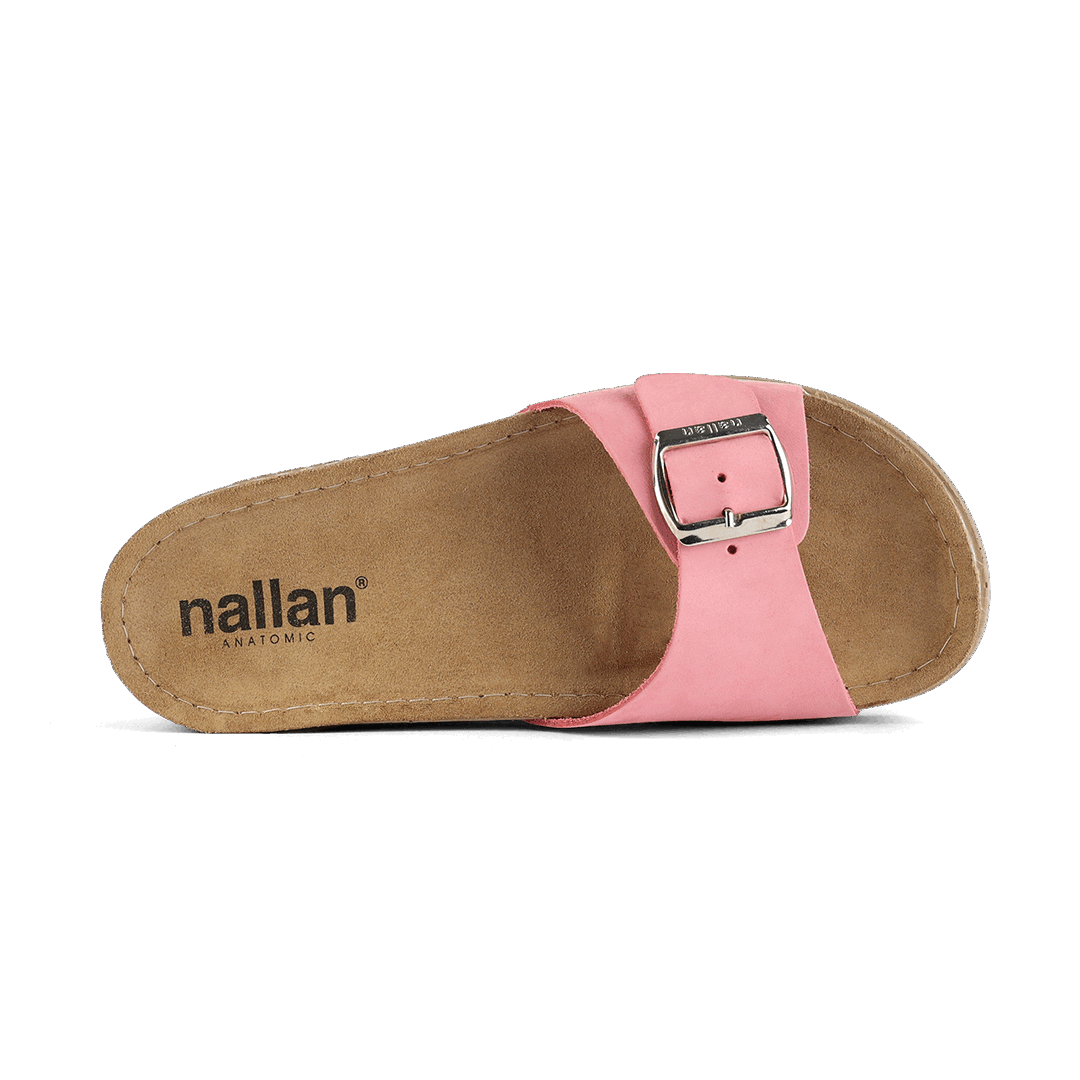 NALLAN Lura Pastel Pink women's buckle slides – view 4