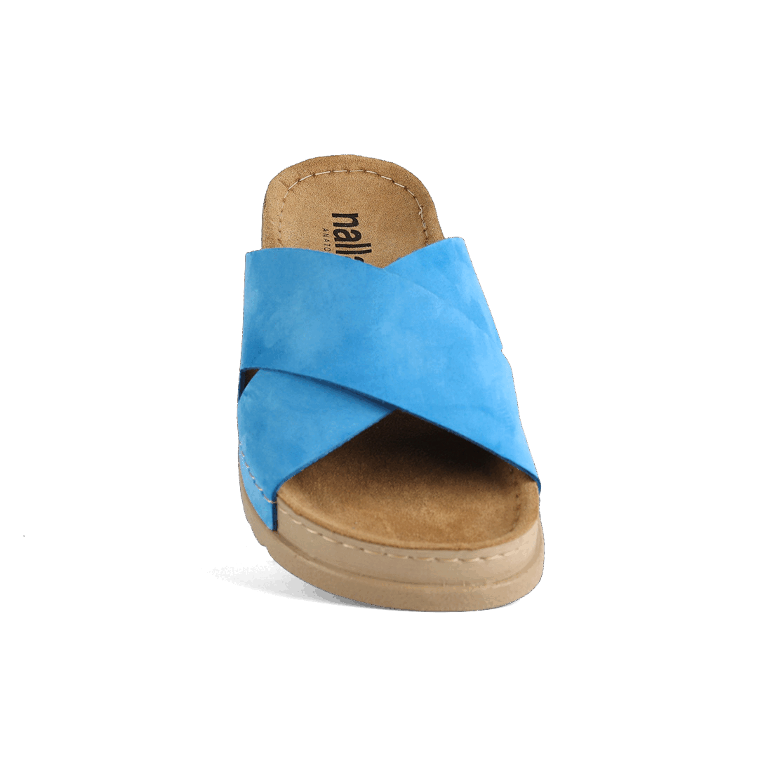 NALLAN Zoe Blue women's leather slides – view 8