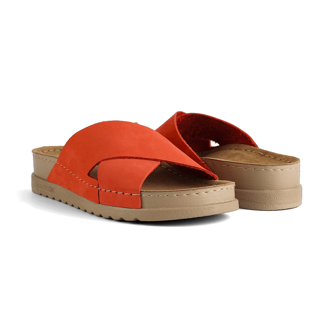 NALLAN Zoe Flame women's leather slides – view 3