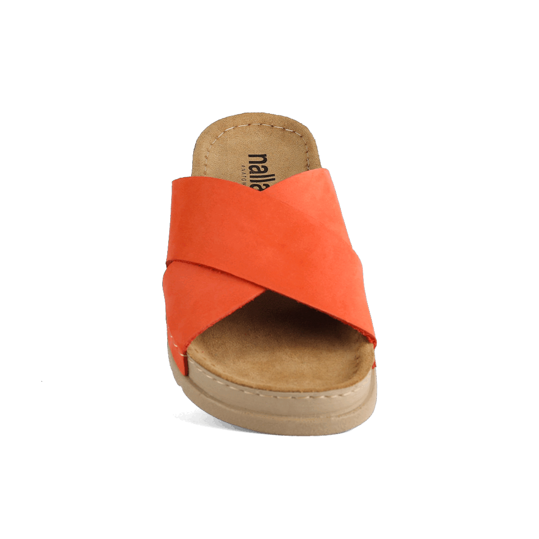 NALLAN Zoe Flame women's leather slides – view 8