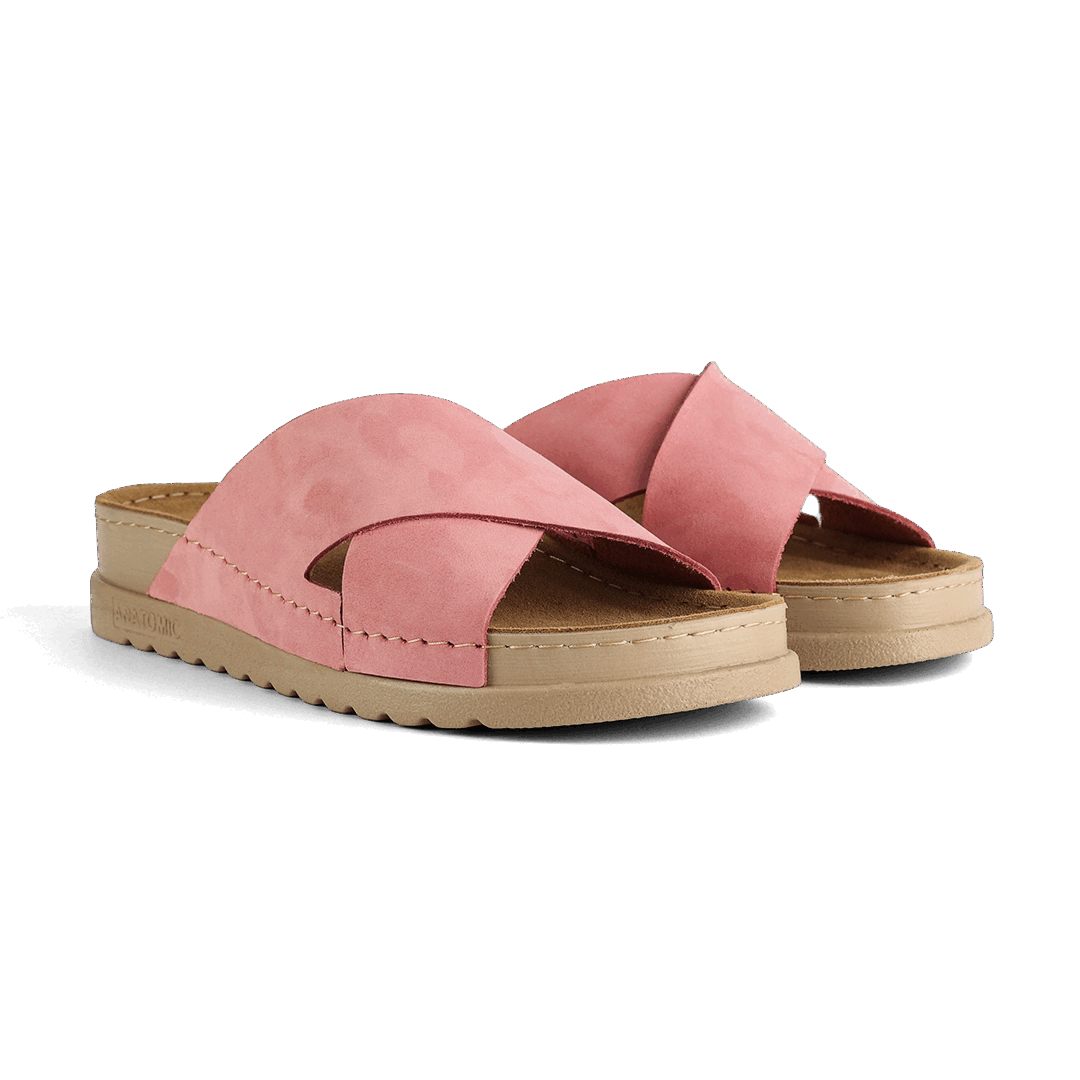 NALLAN Zoe Pink women's leather slides
